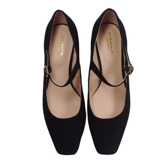 Liz Claiborne NEW Womens Ferry Pumps Adjustable Buckle Block Heel Black Shoes 6M - Picture 9 of 13